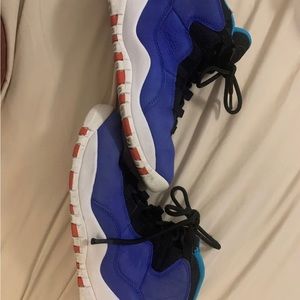 Nike Boys Air Jordan 10 Retro 310806-408 Blue Basketball Shoes Lace Up Size 6y